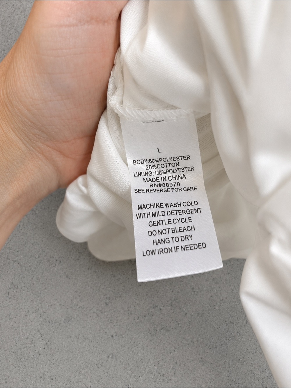 NWT Persaya White Bubble Hem Mini Dress Size L - Picture 6 of 6